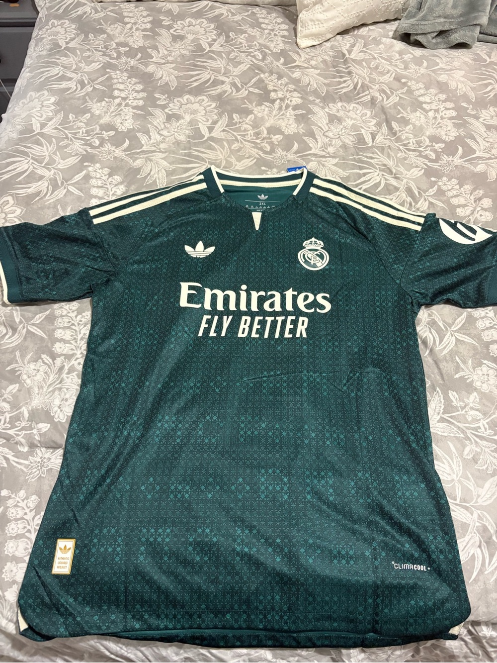 adidas Real Madrid Deep Green Emirates Fly Better Jersey